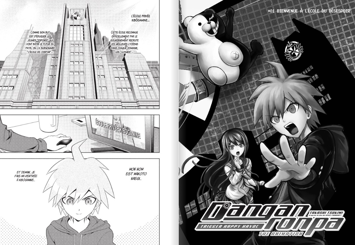 Avis Manga Mana Book : Danganronpa The Animation Tomes 1 et 2