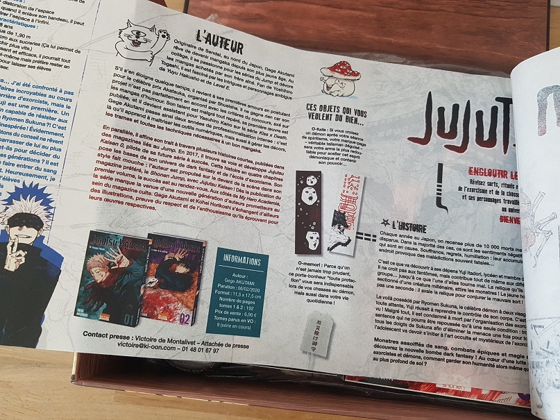 Unboxing Jujutsu Kaisen Press Kit Ki-oon blog manga lageekroom