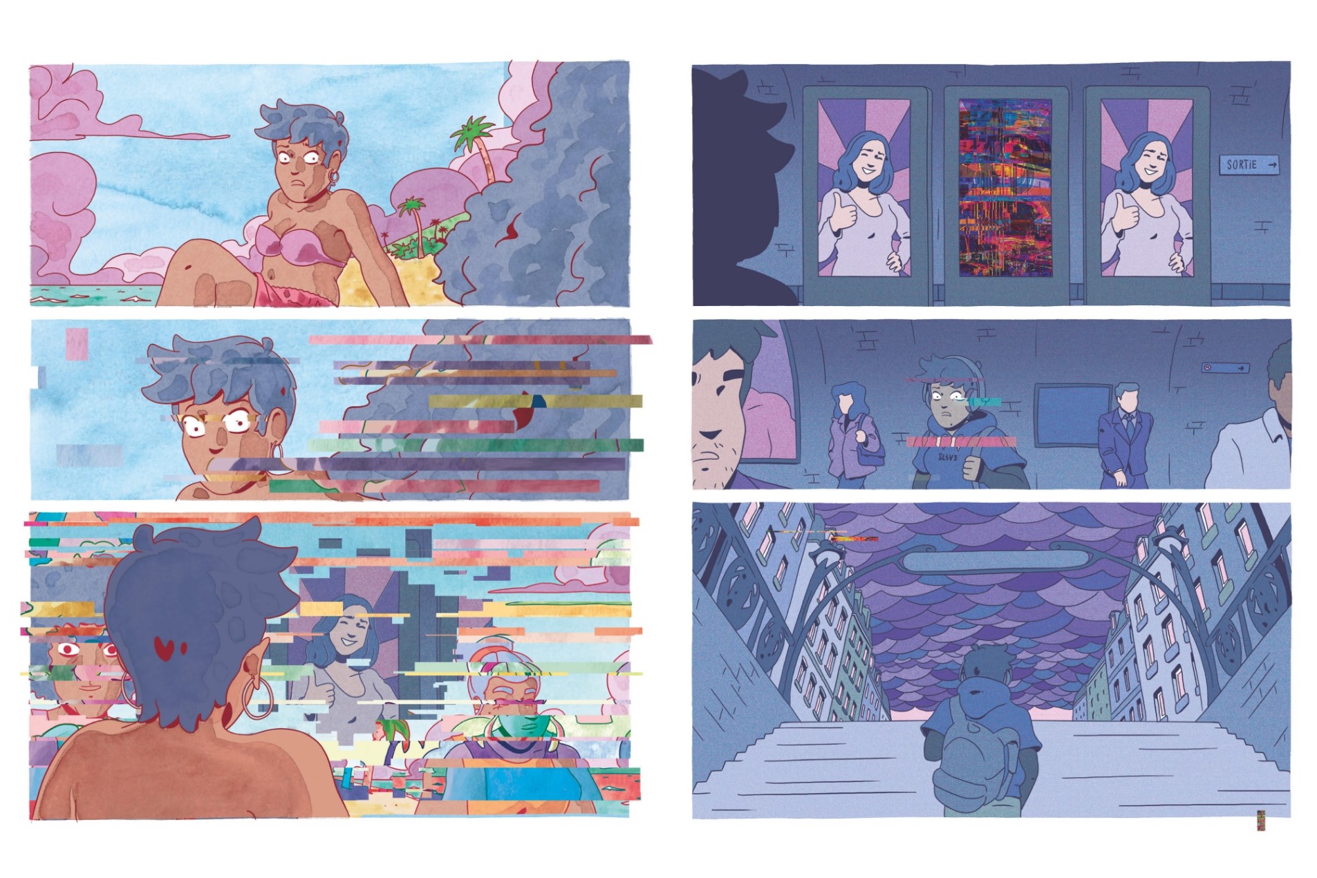 Glitchs.extrait glénat bd planche 