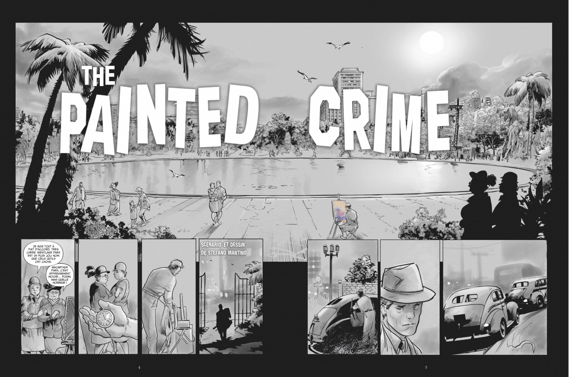 the painted crime extrait planche Glénat BD polar années 40